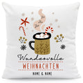 Bedrucktes Kissen Wundervolle Weihnachten mit Namen