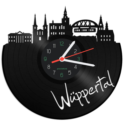 Schallplattenuhr Skyline Wuppertal