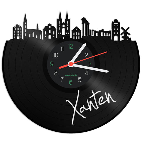 Schallplattenuhr Skyline Xanten