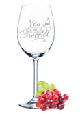 Leonardo Weinglas mit Gravur "You had me at Merlot"
