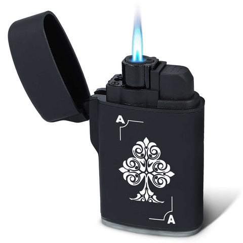 Elektrisches Feuerzeug - Jet Flamme - Nachfüllbar - Poker Design