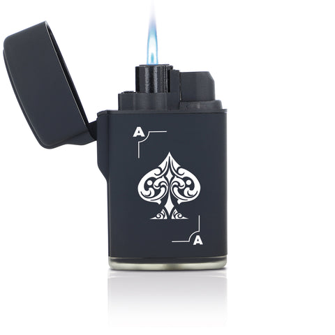 Elektrisches Feuerzeug - Jet Flamme - Nachfüllbar - Poker Design