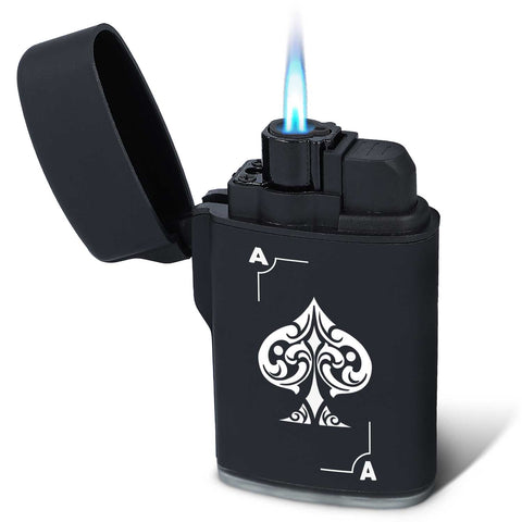 Elektrisches Feuerzeug - Jet Flamme - Nachfüllbar - Poker Design
