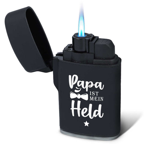 Personalisiertes Sturmfeuerzeug – Mit Namen/Initialen, Nachfüllbar, Windfest – Individuelles Geschenk Für Männer
