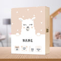 Bedruckte Holzkiste für Kinder- im Lama Design