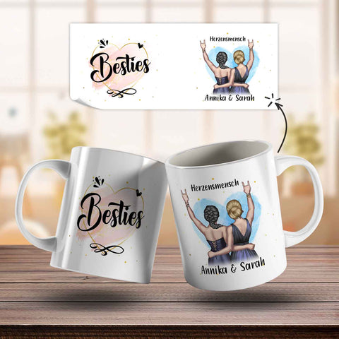 Bedruckte Tasse mit Konfiguration - Beste Freundin