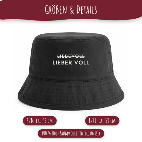 Größen Bucket Hat Lieber voll