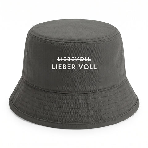 Bucket Hat Lieber voll Graphit freigestellt