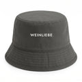 Bucket Hat mit Wunschtext Graphit freigestellt