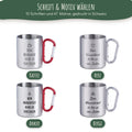 Schriften und Motive für die personalisierte Camping Tasse