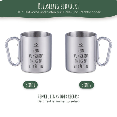 Camping Tasse beidseitig bedruckt