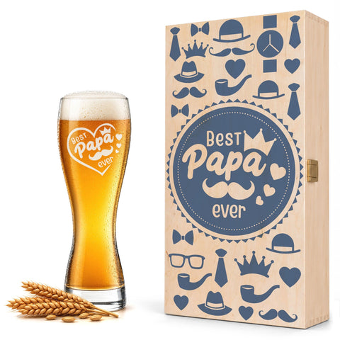Stölzle Lausitz Weizenglas "Best Papa ever"