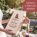 Stölzle Lausitz Weingläser mit Gravur im "Brautpaar" Design als Set inkl. bedruckter Holzkiste