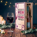 Stölzle Lausitz Weinglas "Der beste Wein nur mit Freunden 2.0" inkl. bedruckter Holzkiste + Riesling Tandem