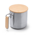 Edelstahlbecher mit Bambusdeckel ohne Gravur