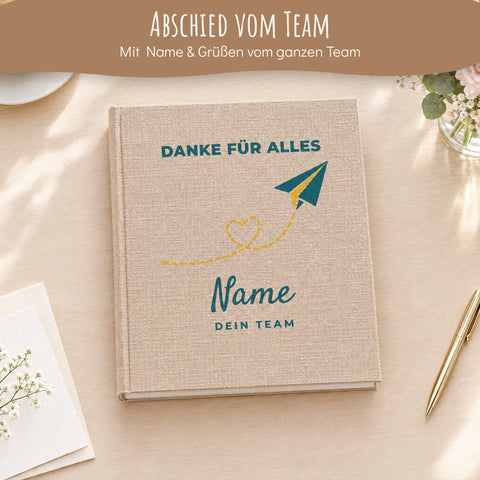 Personalisiertes Leinen-Fotoalbum zum Einkleben