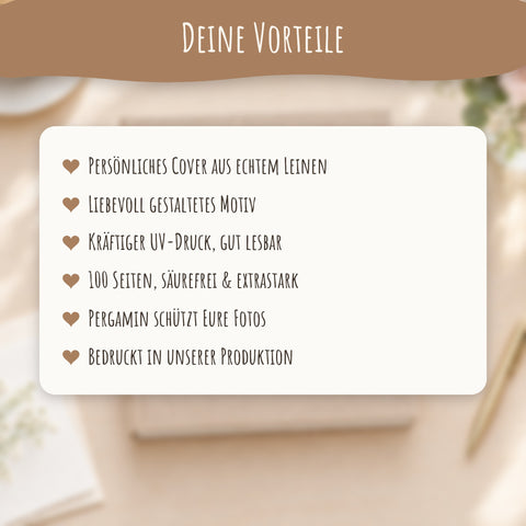 Vorteile des personalisierten Leinen-Fotoalbums
