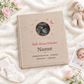Babyalbum personalisiert, Motiv Geburt mit Ultraschallbild
