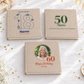 Personalisiertes Fotoalbum aus Leinen mit bedrucktem Cover