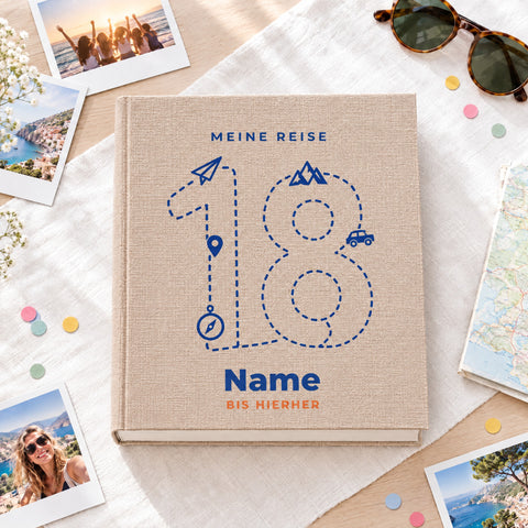 Fotoalbum zum Geburtstag personalisiert, Motiv 18. Geburtstag