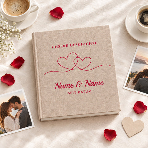 Fotoalbum zum Hochzeitstag personalisiert, Motiv Jahrestag