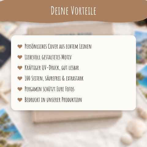 Vorteile des personalisierten Leinen-Fotoalbums