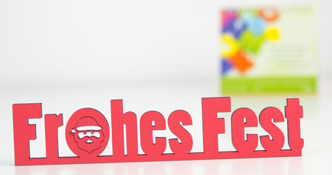 Frohes Fest Deko Schriftzug