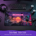 XXL Gaming Mauspad mit Nickname im Gaming-Setup