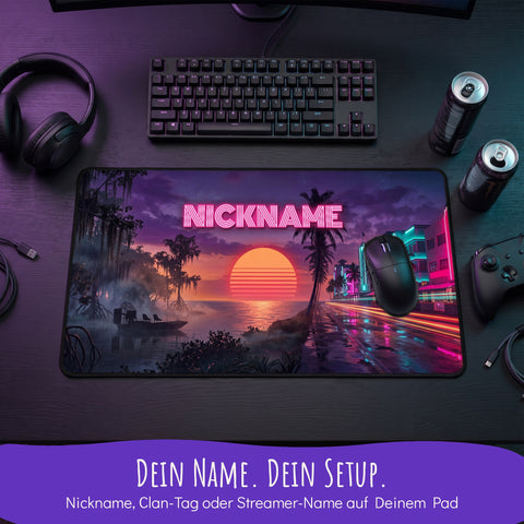 XXL Gaming Mauspad mit Nickname im Gaming-Setup