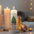 Große Kerze "Adventszauber" mit Namen zu Weihnachten
