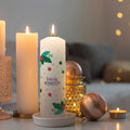 Große Kerze "Christmas Ornament" bedruckt mit Namen & Wunschtext zu Weihnachten