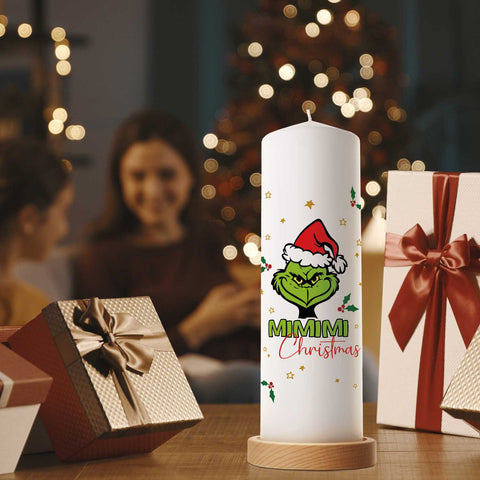 Große Kerze "Grinch Mimimi"