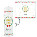 Große Kerze "Classic" Merry XMas mit Namen zu Weihnachten