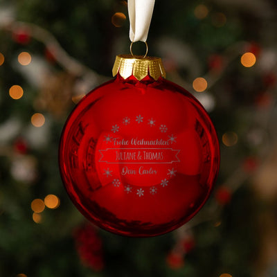 Weihnachten – Gravierte Weihnachtskugel