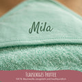 Weiches Frottee der Kapuze in Mint