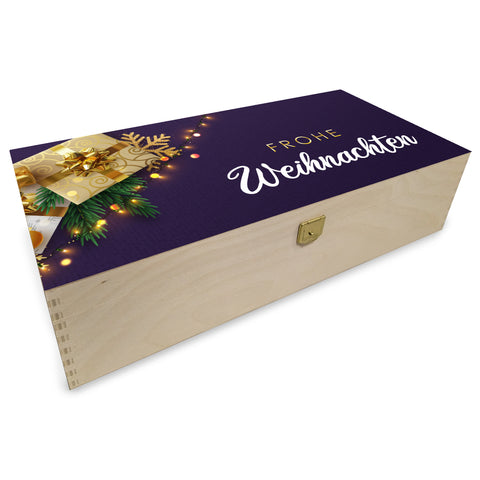 Leonardo Weingläser mit Gravur im "Geschenke" Design inkl. Holzkiste