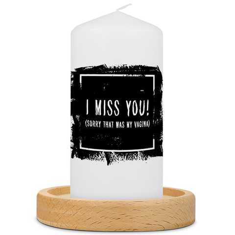 Kleine Kerze mit Spruch "I Miss You"