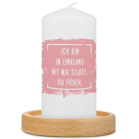 Kleine Kerze mit Spruch "Im Einklang mit mir selbst"