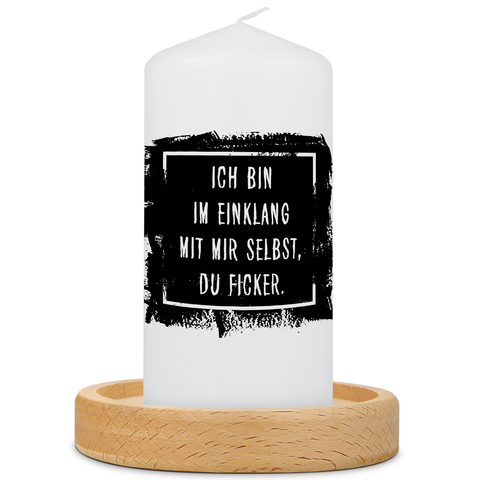 Kleine Kerze mit Spruch "Im Einklang mit mir selbst"