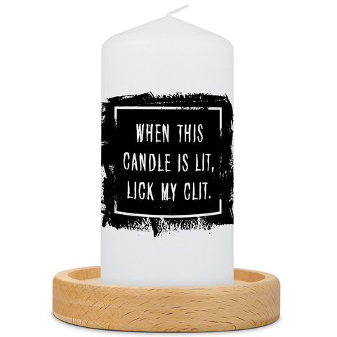 Kleine Kerze mit Spruch "When this Candle is lit"