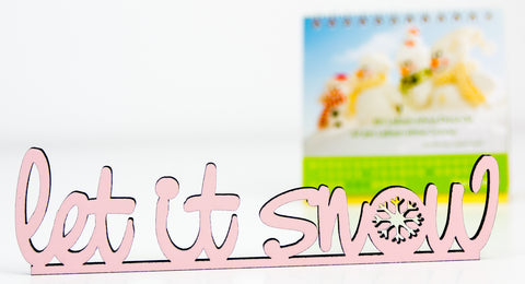 Leit it snow Deko Schriftzug