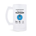 Bierkrug Oldtimer freigestellt Rückseite