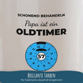 Nahaufnahme des Drucks Tasse Oldtimer