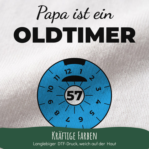 Nahaufnahme DTF-Druck T-Shirt Oldtimer