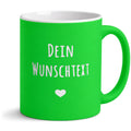 Personalisierte Tasse mit Wunschtext und Lasergravur – Grün