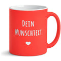 Personalisierte Tasse mit Wunschtext und Lasergravur – Rot