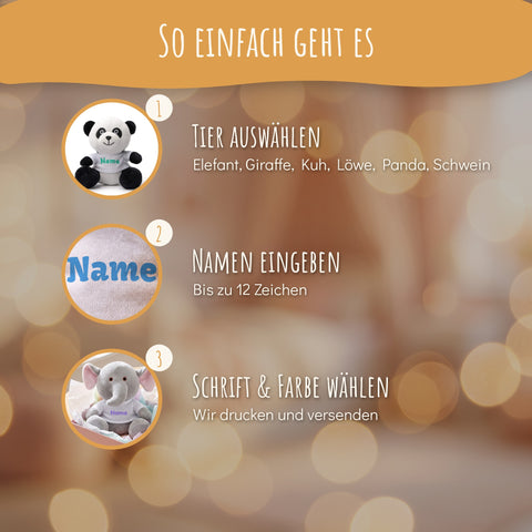 So gestaltest Du das Kuscheltier mit Namen