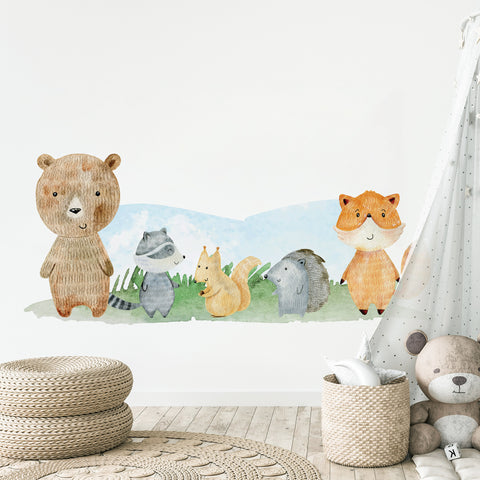 Wandtattoo Kinderzimmer Waldtiere Design