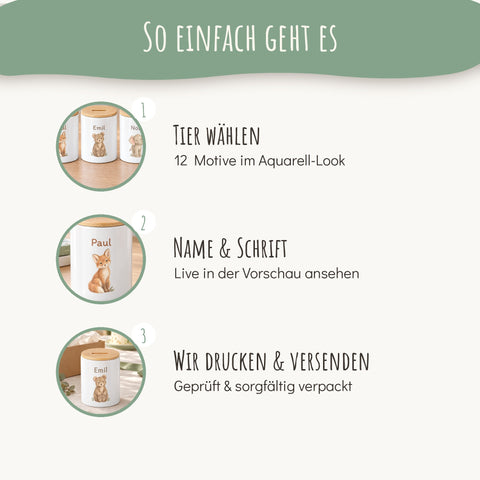 Spardose mit Namen: So einfach geht es