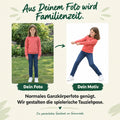 Alltagsfoto und daraus gestaltetes Tauziehen-Motiv